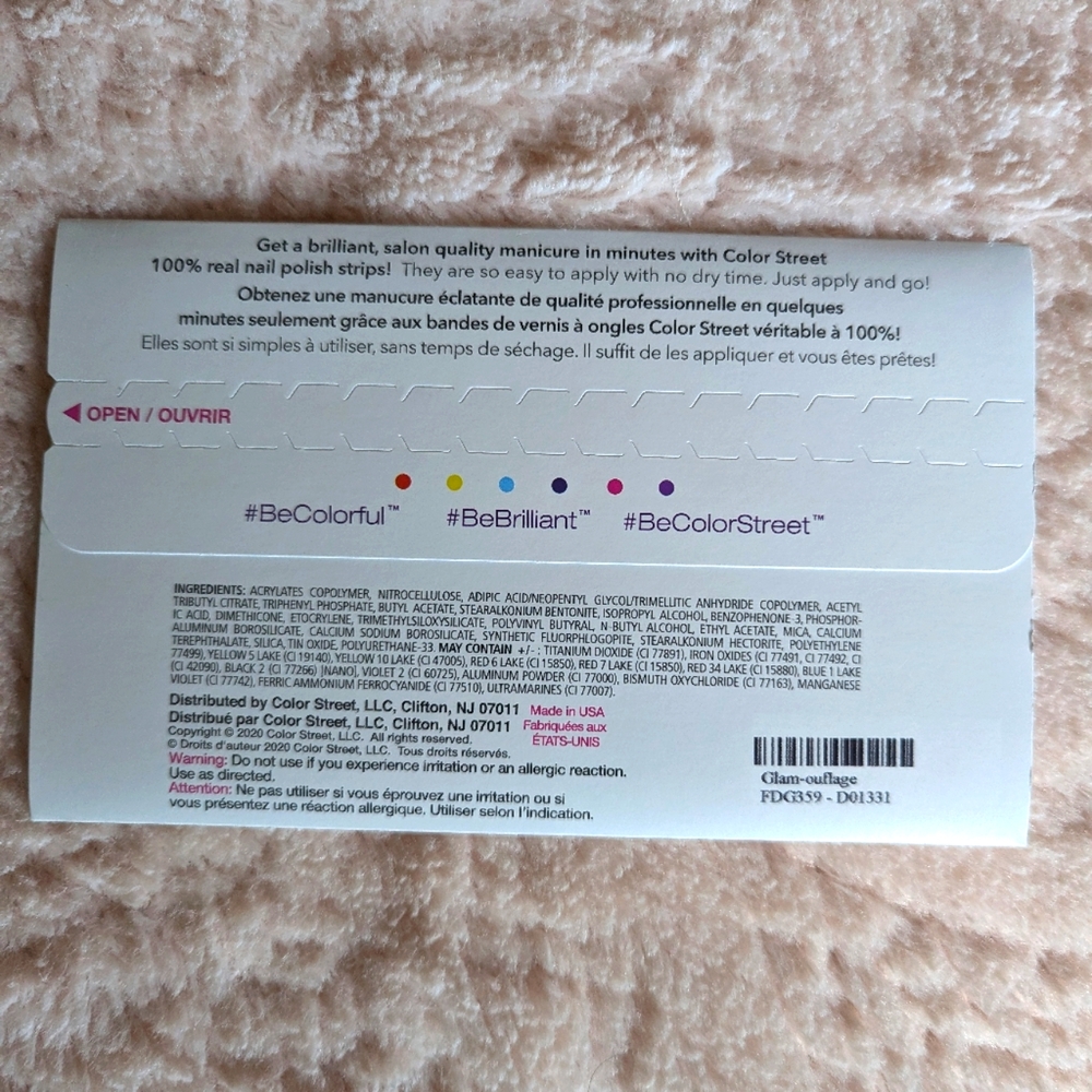 Stocking Stuffer! Color Street 100% Real Nail Polish Strips in Glam-ouflage - Picture 5 of 5